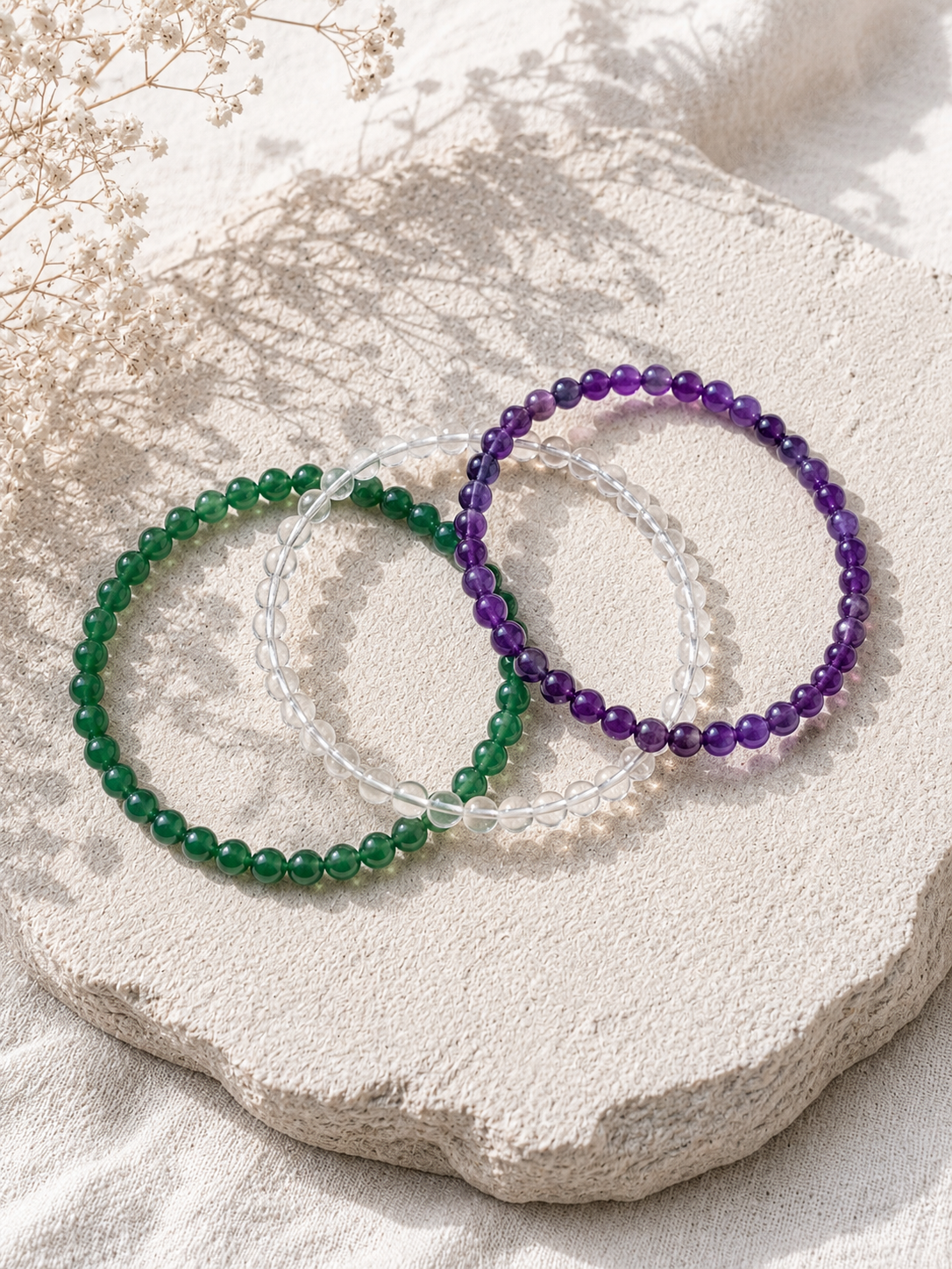 3 ER - SET GELASSENHEIT, KLARHEIT & BALANCE 4MM (AA QUALITÄT)