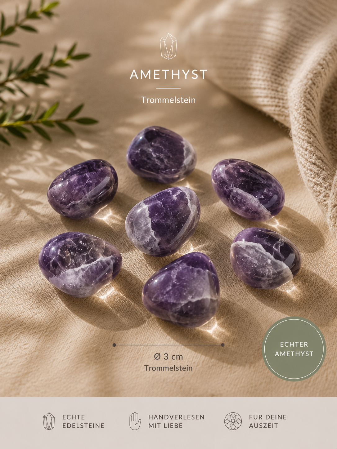 AMETHYST TROMMELSTEIN - BALANCE & AUSGEGLICHENHEIT