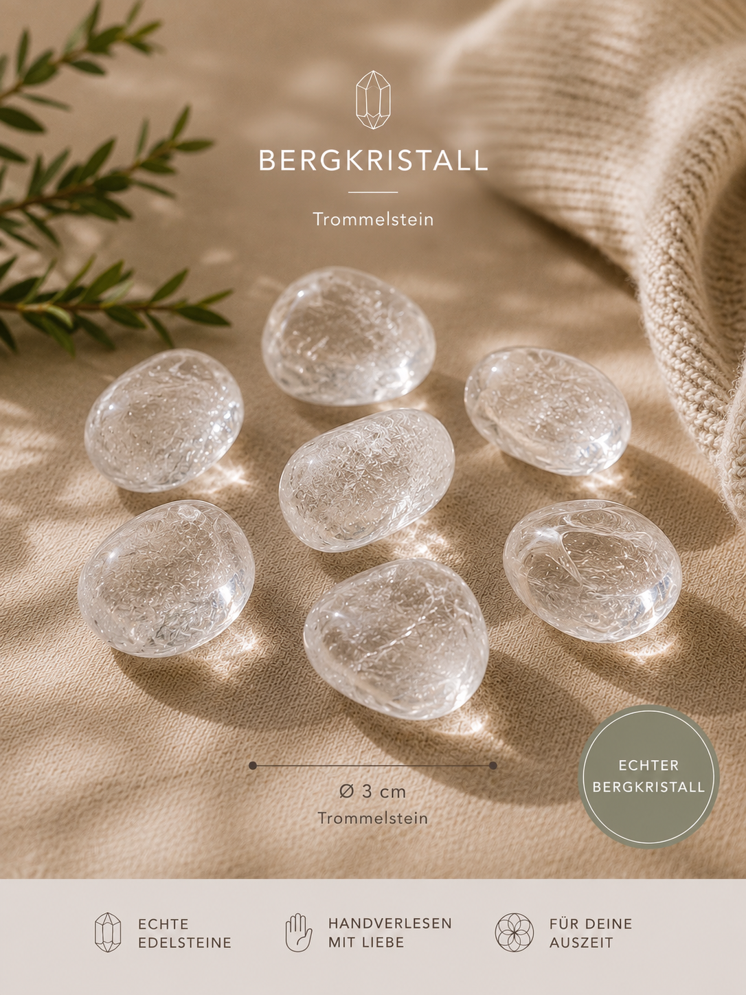 BERGKRISTALL TROMMELSTEIN - KLARHEIT & FOKUS