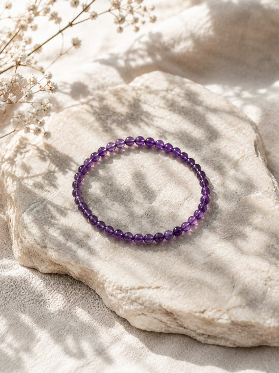 AMETHYST ARMBAND 4MM (AA QUALITÄT)