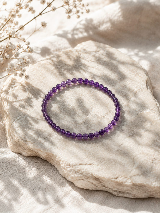 AMETHYST ARMBAND 4MM (AA QUALITÄT)