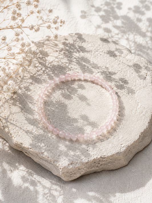 ROSENQUARZ ARMBAND 4MM (AA QUALITÄT)