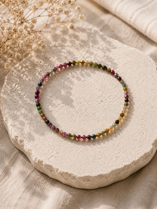 BUNTER TURMALIN ARMBAND 3MM (AA QUALITÄT)